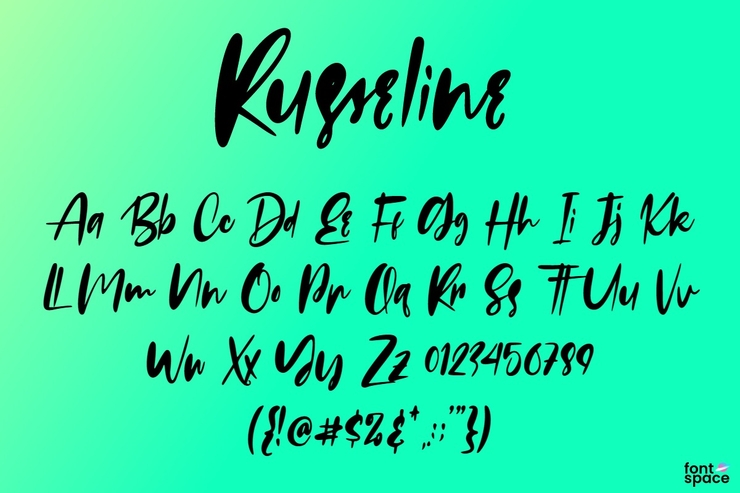 Russeline字体 3