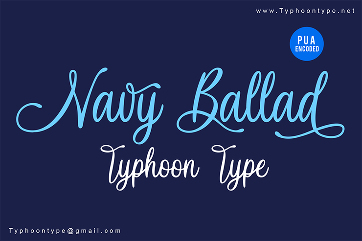 Navy Ballad字体 1
