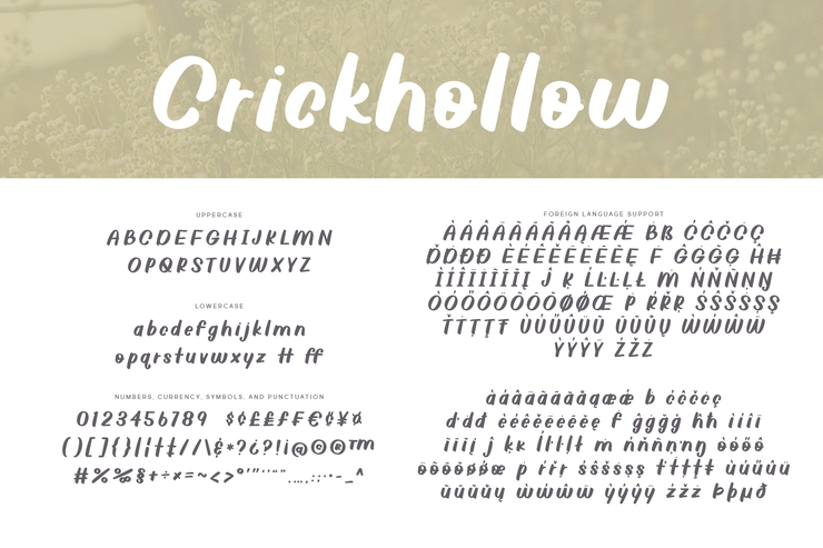 Crickhollow字体 1