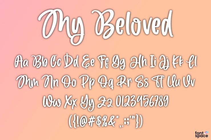 My Beloved字体 6