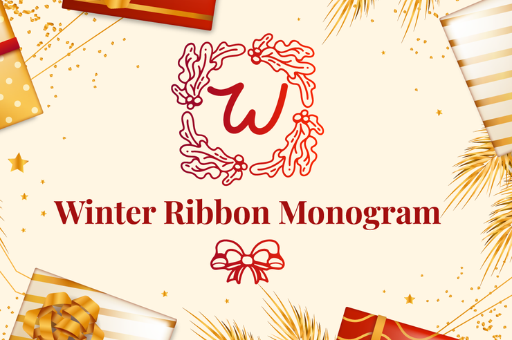 Winter Ribbon Monogram字体 2