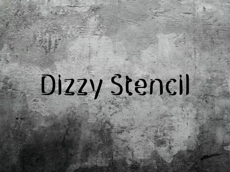 d Dizzy Stencil字体 1