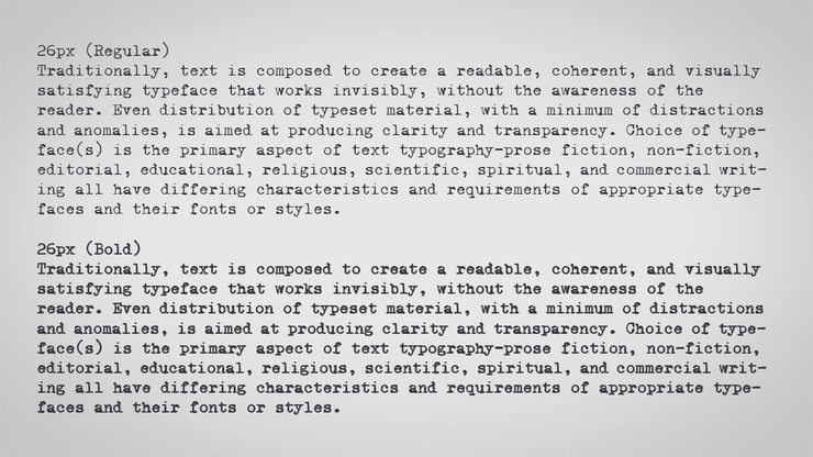 X Typewriter字体 1