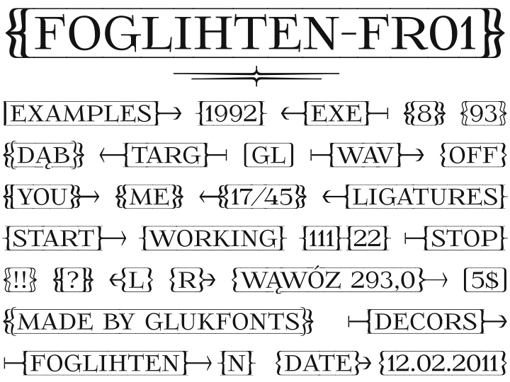 FoglihtenFr01字体 1