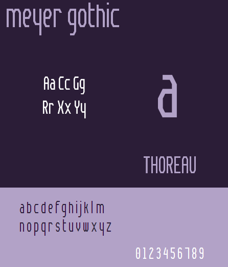 Meyer Gothic NBP字体 1