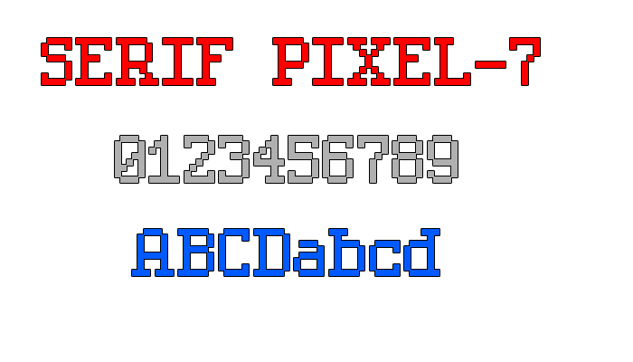 Serif Pixel-7字体 1