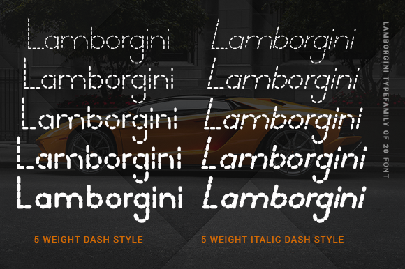 Lamborgini字体 3