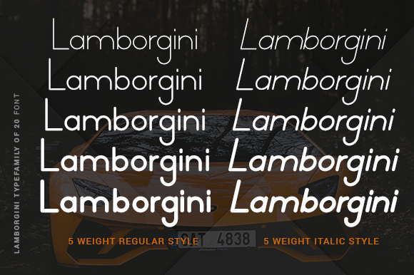 Lamborgini字体 10