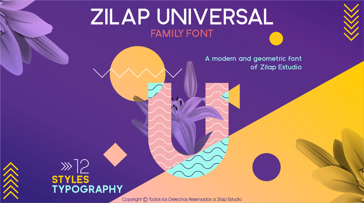 Zilap Universal字体 3