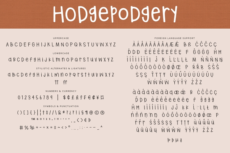 hodgepodgery字体 3
