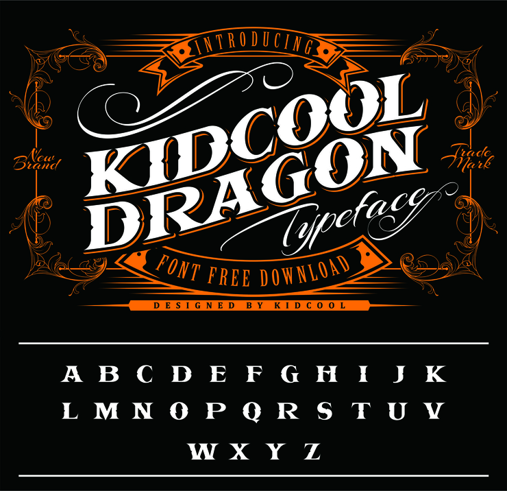 KIDCOOL DRAGON字体 4