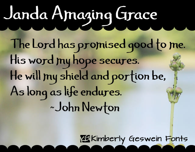 Janda Amazing Grace字体 1