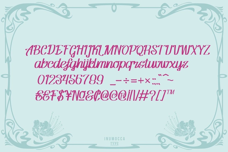 Flamboyan lettering字体 5