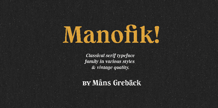 Manofik字体 3