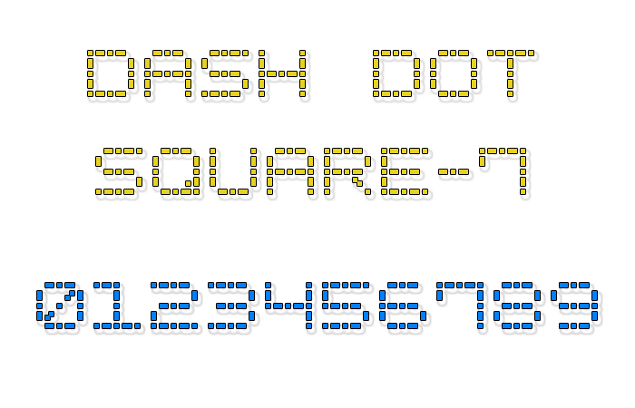 Dash Dot Square-7字体 1