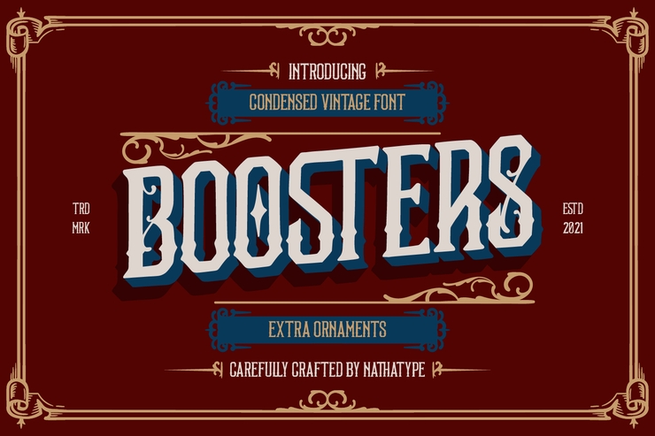 Boosters字体 3