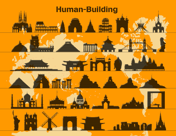 Human-Building字体 1