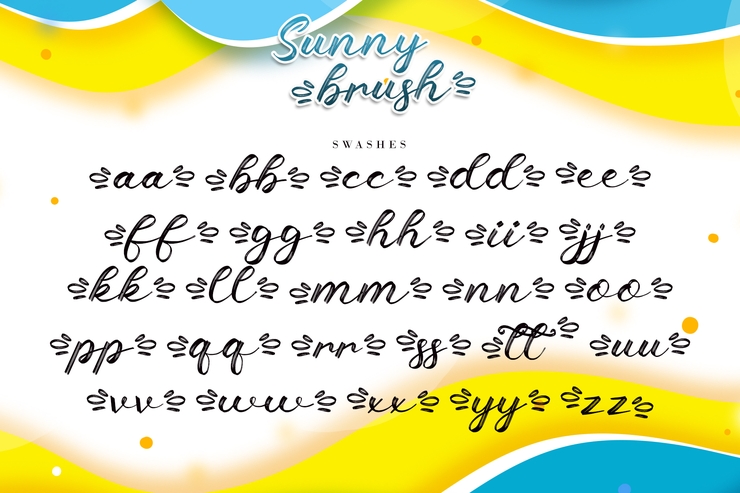 Sunny Brush字体 8