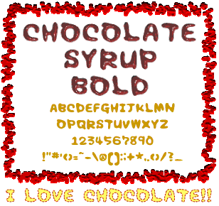 Chocolate syrup字体 1