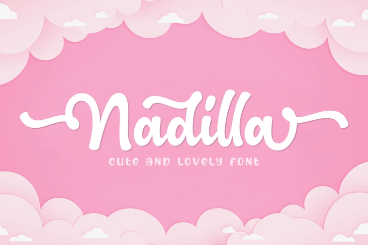 Nadilla / cute and lovely字体 7