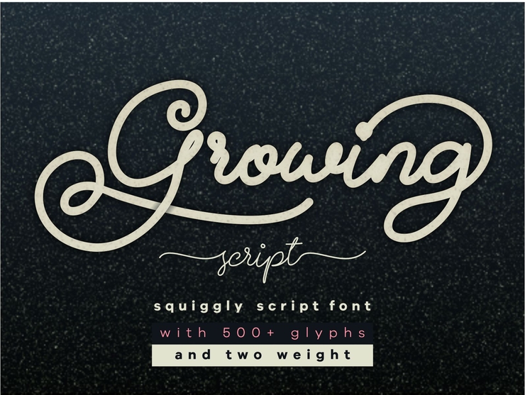 Growing Script字体 4