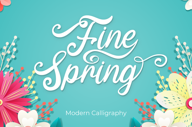 Fine Spring字体 1