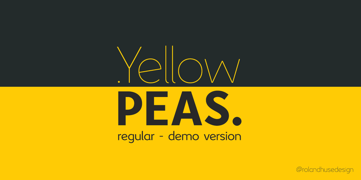 Yellow Peas字体 1