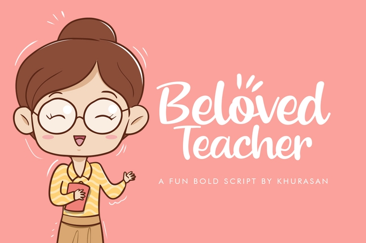 Beloved Teacher字体 1