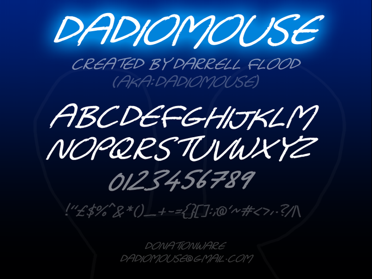 Dadiomouse字体 1