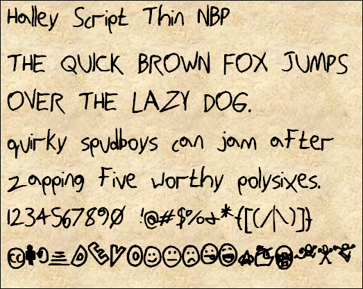 HalleyScriptThinNBP字体 1