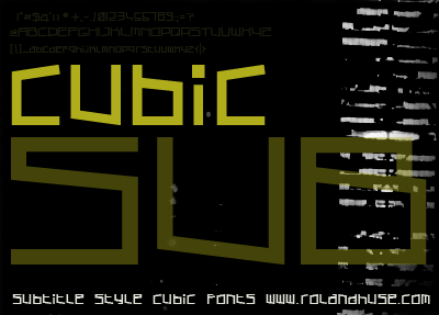Cubic Sub字体 1