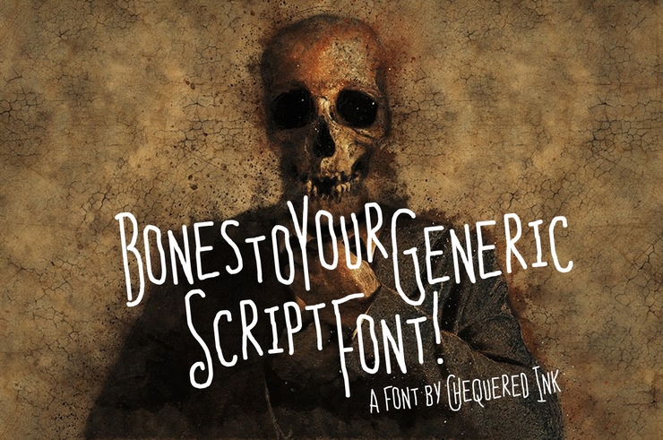 Bones to Your Generic Script Fo字体 1