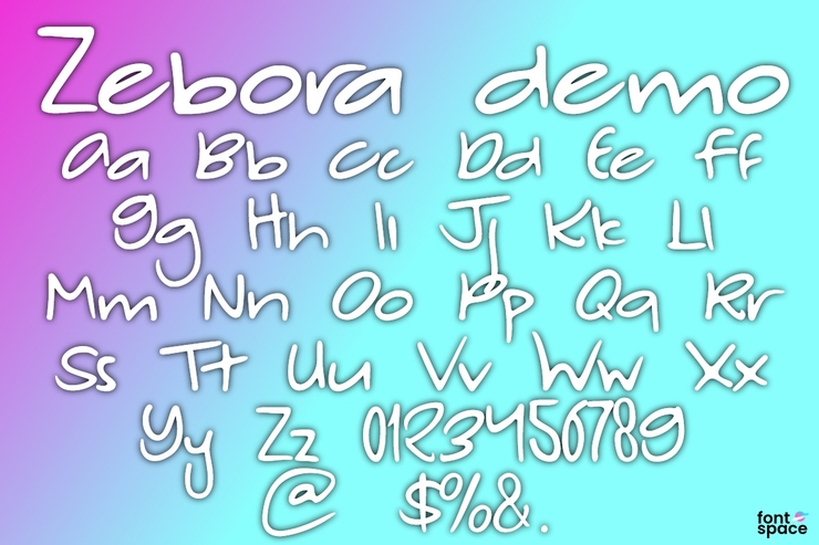 Zebora字体 1