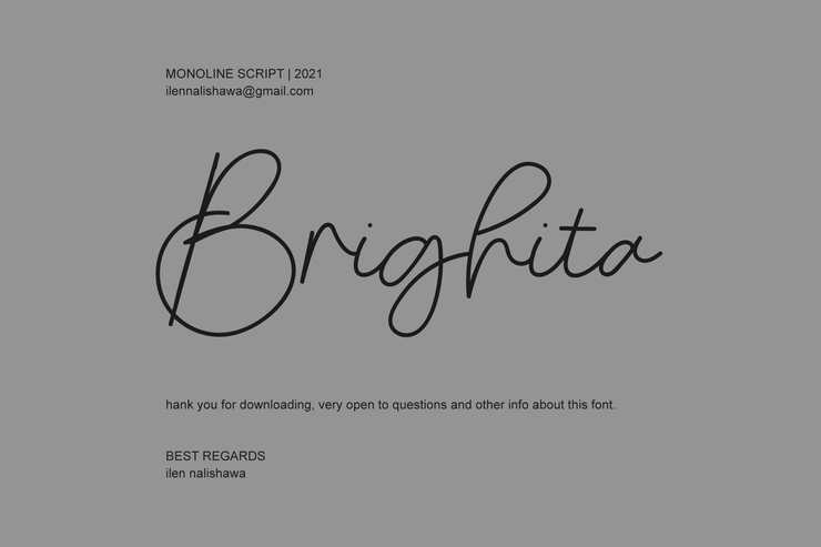 Brighita字体 2