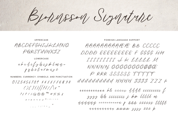 Bjornsson Signature字体 1
