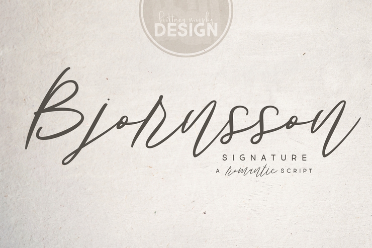 Bjornsson Signature字体 2