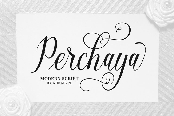 Perchaya Script字体 8