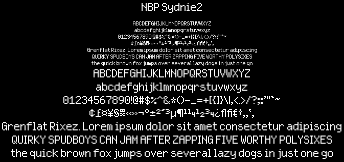 NBP Sydnie2字体 3
