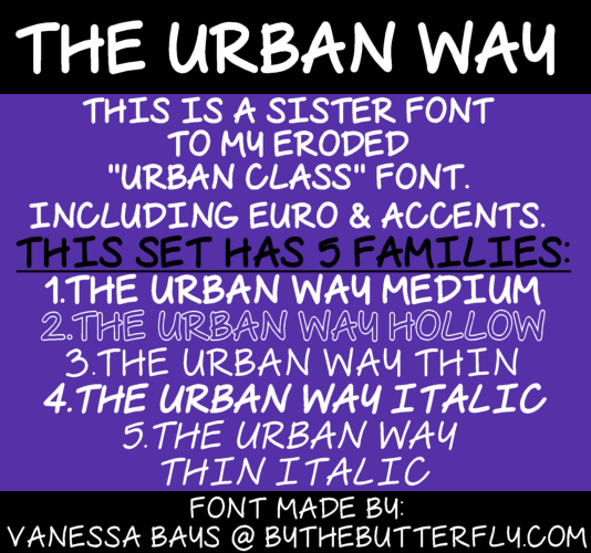 The Urban Way字体 1