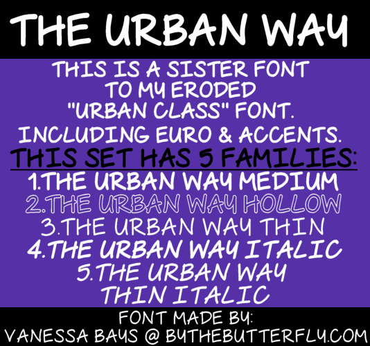 The Urban Way字体 2