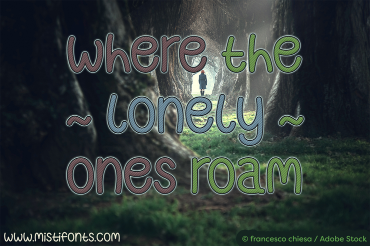 Where The Lonely Ones Roam字体 1