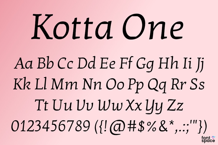 Kotta One字体 1