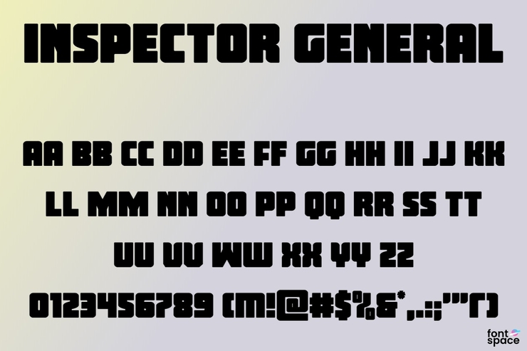 Inspector General字体 2