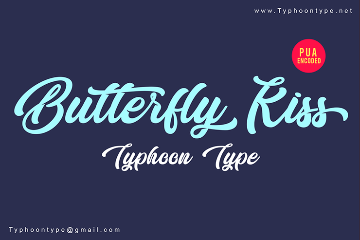 Butterfly Kiss字体 1