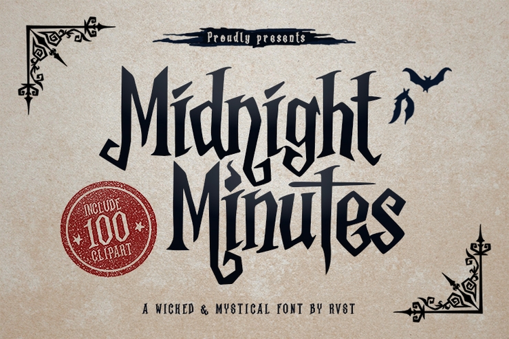 MidnightMinutes字体 3