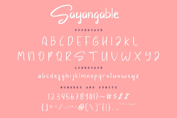 Sayangable字体 2