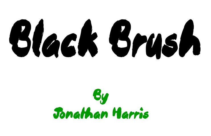 Black Brush字体 1