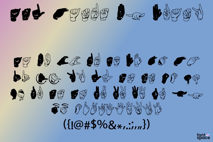 ASL Hands By Frank字体 1