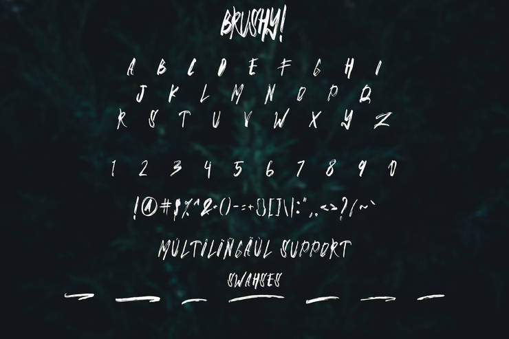 BRUSHY字体 4