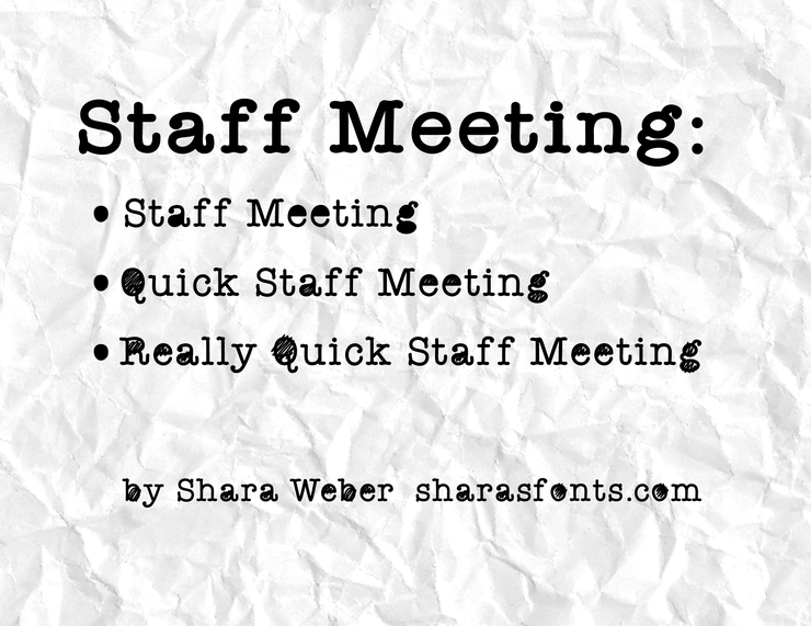 Staff Meeting字体 1